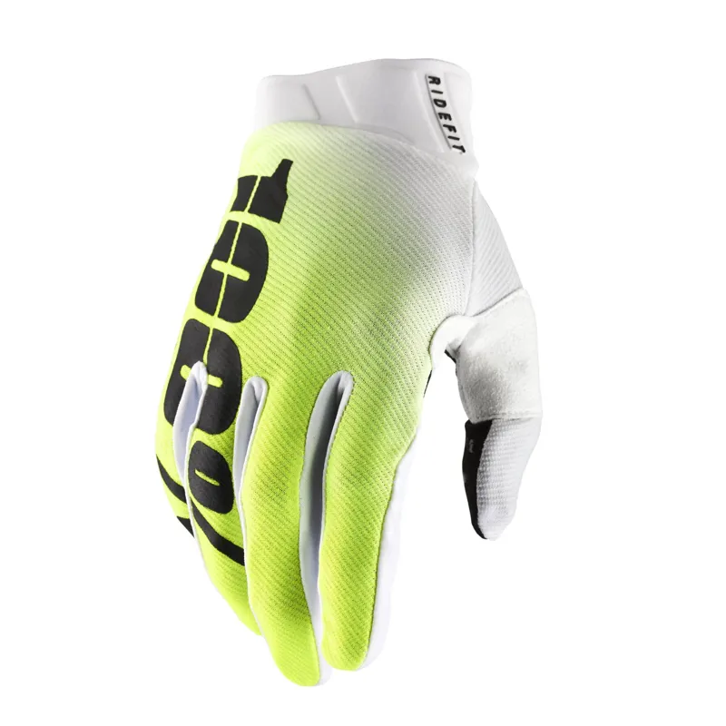 100% Ridefit Gloves in Korp Yellow